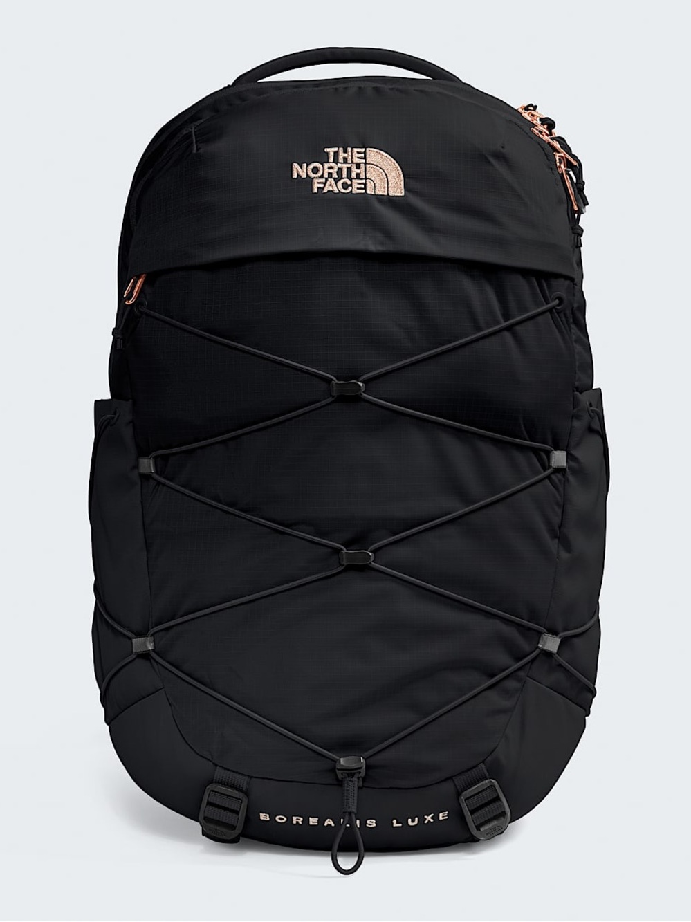 The North Face Borealis Luxe Backpack - Black with Rose Gold Hardware 27L